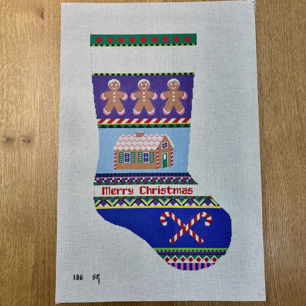 Bold Stripe Gingerbread, Stocking