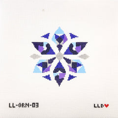 Geometric Snowflake Blue