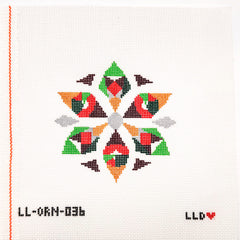 Geometric Snowflake Red/Gold