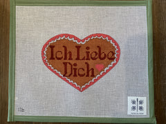 Ich Liebe Dich (German) heart with stitch guide