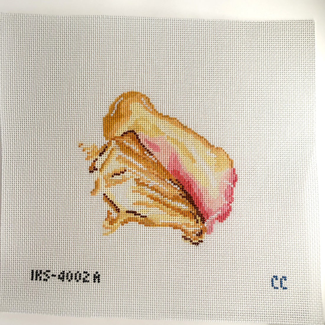 Queen Conch needlepoint canvas by Initial K, 18 mesh 

4.5" x 4"