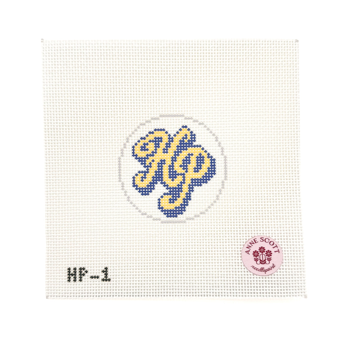 Highland Park Mini needlepoint canvas by Anne Scott, 13 mesh

2.5" round