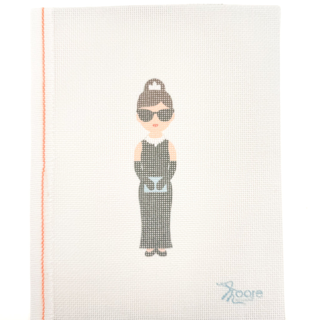 Audrey needlepoint canvas by Moore Stitching, 18 mesh

Approx 3" x 5"