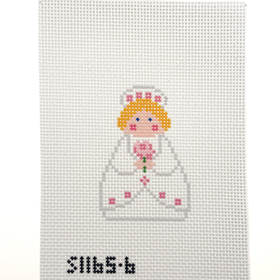 June Angel needlepoint canvas by KCN, 13 mesh 
2 1/4" X 3"
