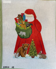 2 sided Santa with forest animal