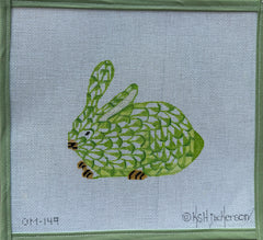 Mini H inspired bunny lime & gold
