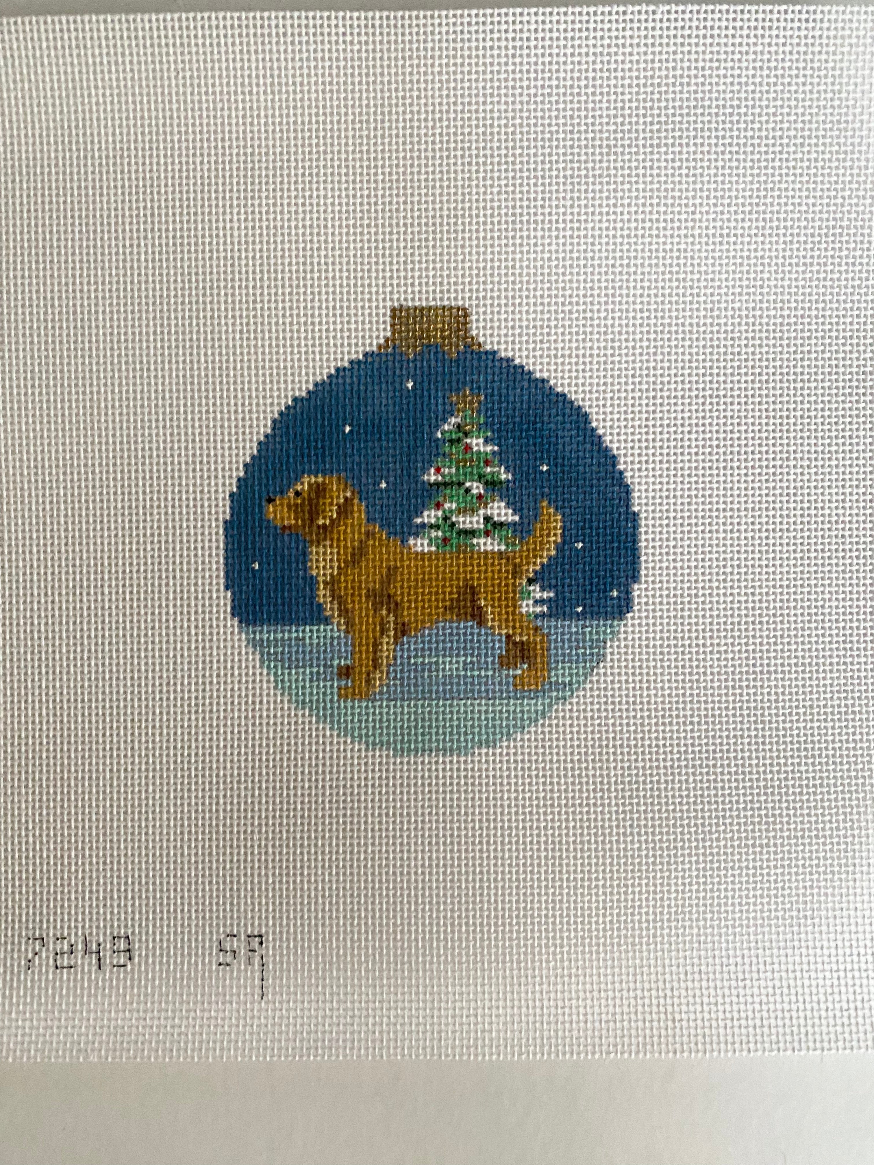Golden retriever round