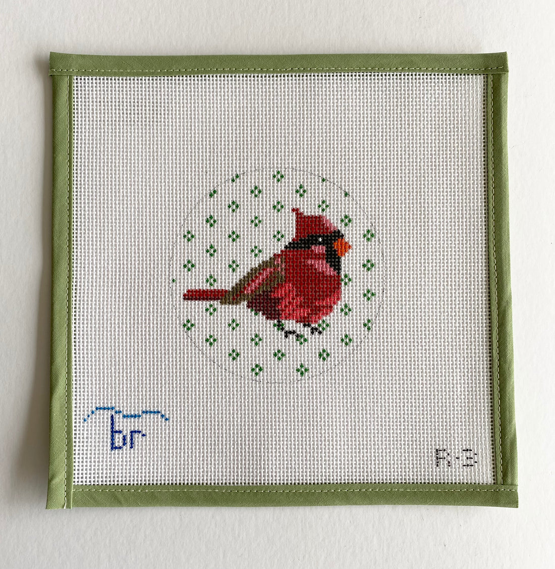 Cardinal needlepoint canvas by Blue Ridge, 13 mesh