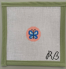 Mini butterfly with neon background round