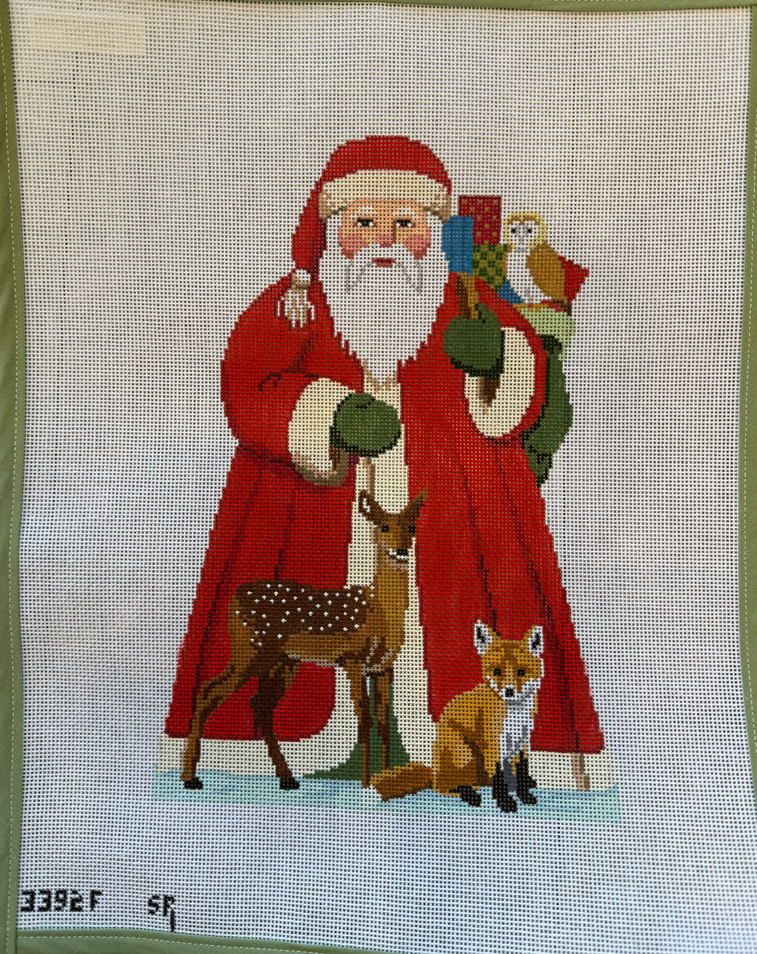 2 sided Santa with forest animal