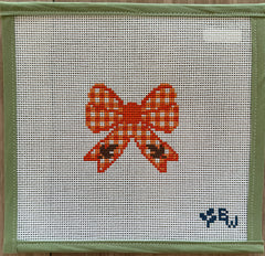 Orange plaid bow