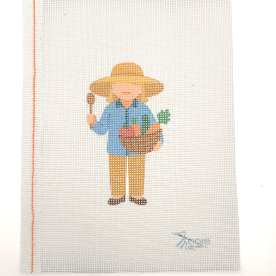 Martha needlepoint canvas by Moore Stitching, 18 mesh

Approx 3" x 5"