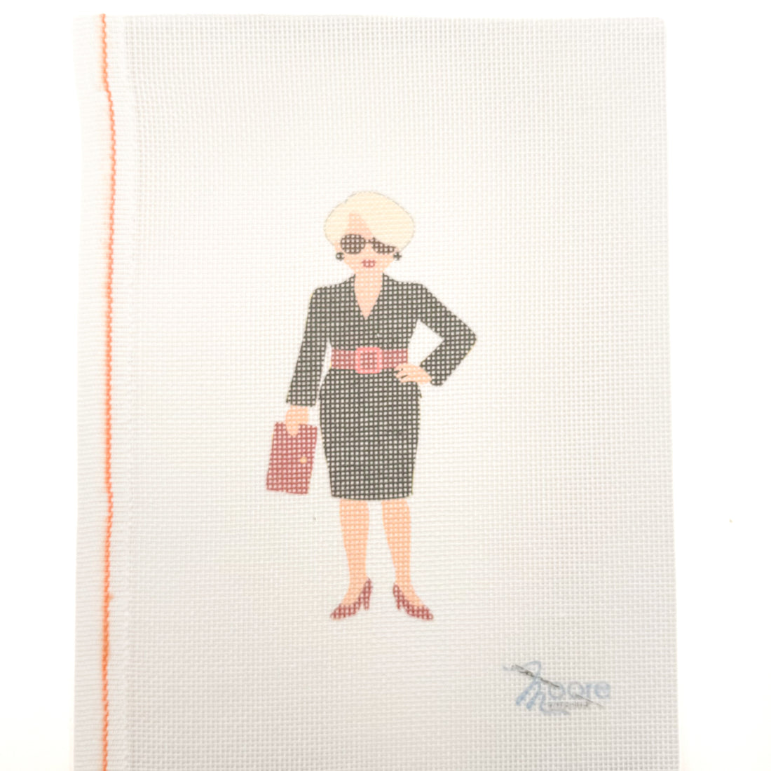 Miranda needlepoint canvas by Moore Stitching, 18 mesh

Approx 3" x 5"