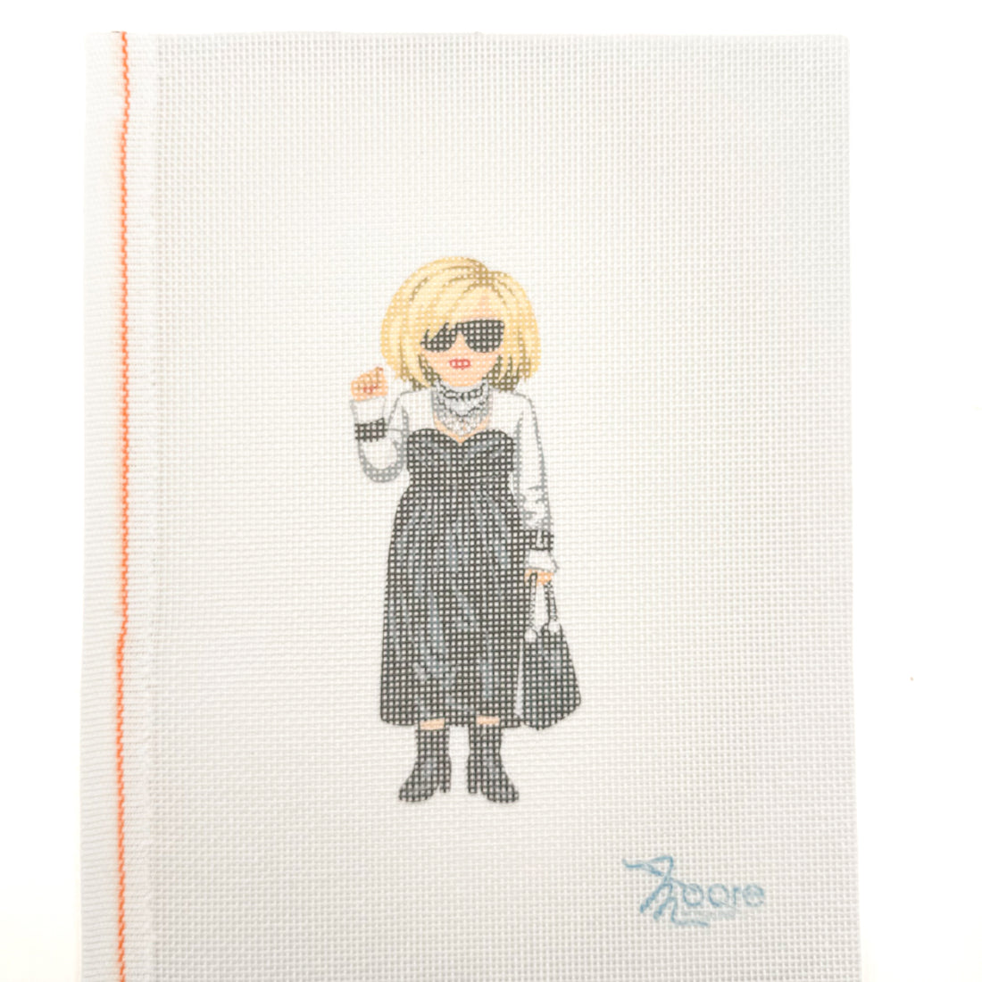 Moira needlepoint canvas by Moore Stitching, 18 mesh

Approx 3" x 5"