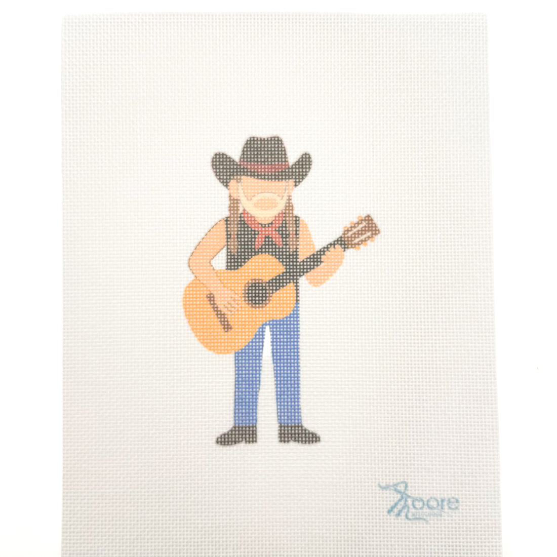 Willie needlepoint canvas by Moore Stitching, 18 mesh

Approx 3" x 5"